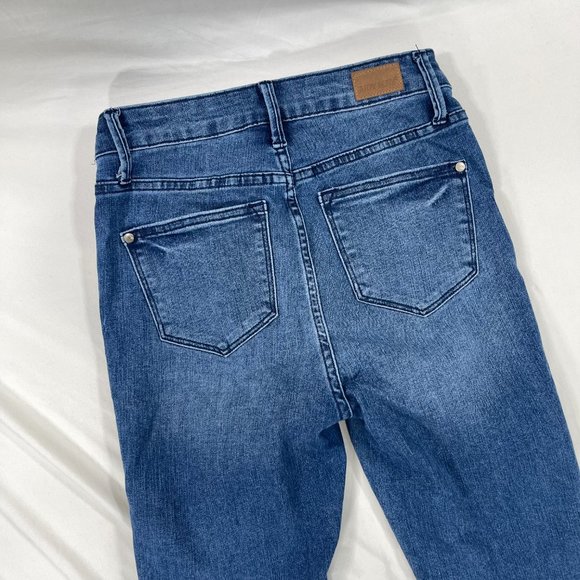 Judy Blue Jeans Women Size 3/26 Skinny Fit Mid Rise Dark Blue Denim Stretch - Picture 4 of 12